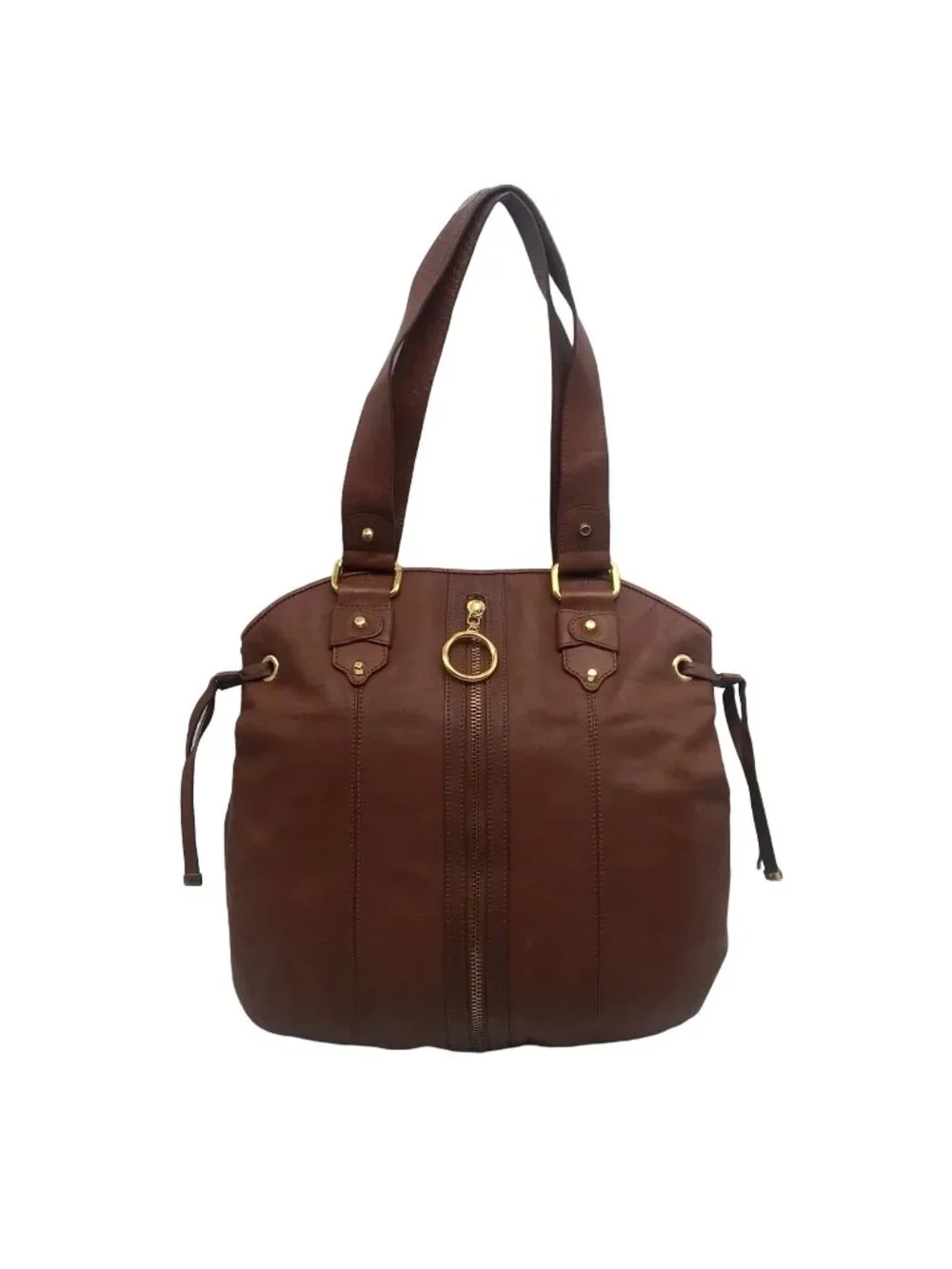 Via Spiga Genuine Brown Leather Tote Bag